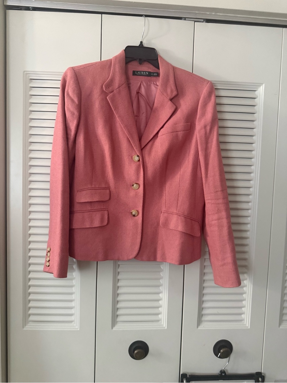 Ralph Lauren Coral Pink Tailored Blazer